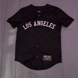 Black Los Angeles Baseball Shirt